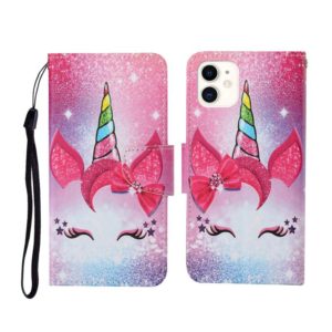 For iPhone 11 Painted Pattern Horizontal Flip Leathe Case(Unicorn) (OEM)