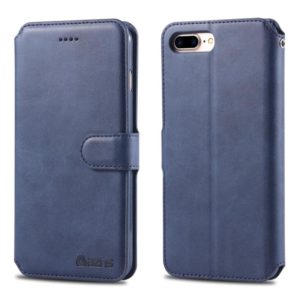 For iPhone 7 Plus / 8 Plus AZNS Calf Texture Magnetic Horizontal Flip PU Leather Case with Holder & Card Slots & Photo Frame(Blue) (AZNS) (OEM)