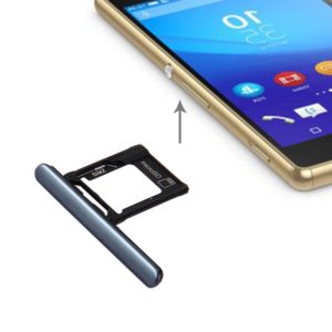 Micro SD / SIM Card Tray + Card Slot Port Dust Plug for Sony Xperia XZ Premium (Dual SIM Version)(Black) (OEM)
