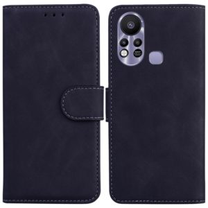 For Infinix Hot 11s X6812 Skin Feel Pure Color Flip Leather Phone Case(Black) (OEM)