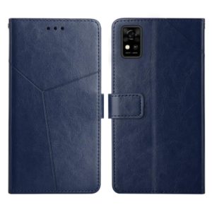 For ZTE Blade A31 Y Stitching Horizontal Flip Leather Phone Case(Blue) (OEM)
