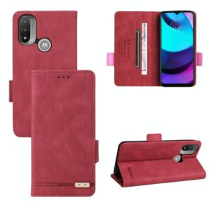 For Motorola Moto E20 / E40 Magnetic Clasp Leather Phone Case(Red) (OEM)