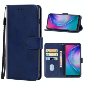 Leather Phone Case For Tecno Camon 15 Pro(Blue) (OEM)