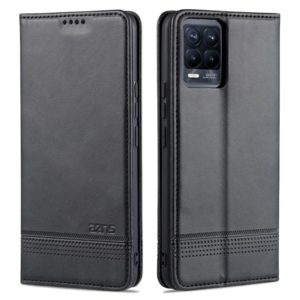 For OPPO Realme 8 / 8 Pro AZNS Magnetic Calf Texture Horizontal Flip Leather Case with Card Slots & Holder & Wallet(Black) (AZNS) (OEM)