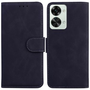 For OnePlus Nord 2T Skin Feel Pure Color Flip Leather Phone Case(Black) (OEM)