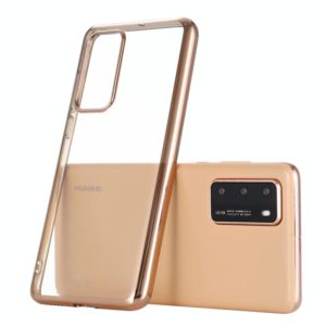 For Huawei P40 Pro GEBEI Plating TPU Shockproof Protective Case(Gold) (GEBEI) (OEM)