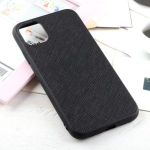 For iPhone 11 Pro Max Hella Cross Texture Genuine Leather Protective Case (Black) (OEM)