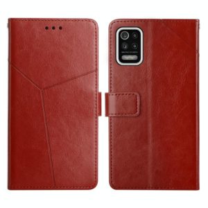 For LG K52 / K62 Y Stitching Horizontal Flip Leather Phone Case(Brown) (OEM)