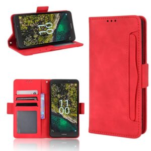 For Nokia C100 Skin Feel Calf Texture Card Slots Leather Phone Case(Red) (OEM)
