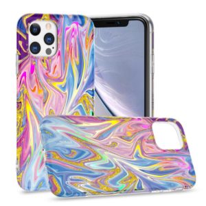 For iPhone 11 Pro Laser Glitter Watercolor Pattern Shockproof Protective Case (FD1) (OEM)