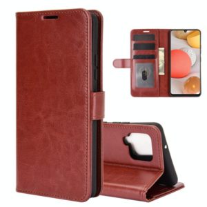 For Samsung Galaxy A42 5G R64 Texture Single Horizontal Flip Protective Case with Holder & Card Slots & Wallet& Photo Frame(Brown) (OEM)