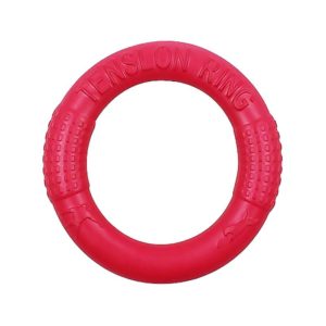 Dog Toys Pets Tension Ring Tooth Cleaning Toys, Specification: Red Small (OEM)