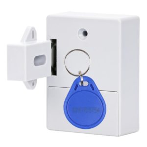 T3 ABS Magnetic Card Induction Lock Invisible Bilateral Open Cabinet Door Lock (White) (OEM)