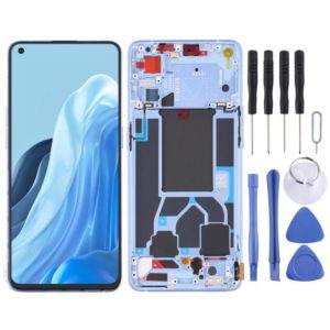 Original LCD Screen For OPPO Reno7 5G China PFJM10 Digitizer Full Assembly with Frame (Blue) (OEM)