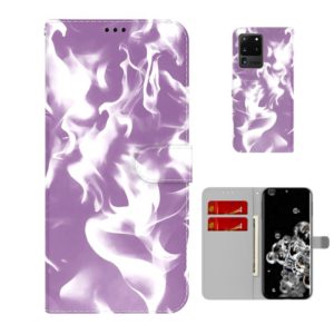 For Samsung Galaxy S20 Ultra Cloud Fog Pattern Horizontal Flip Leather Case with Holder & Card Slot & Wallet(Purple) (OEM)