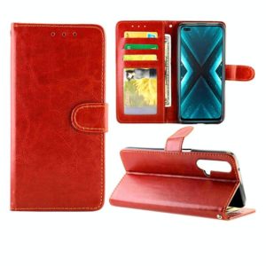 For OPPO Realme X3 / X50 Crazy Horse Texture Leather Horizontal Flip Protective Case with Holder & Card Slots & Wallet & Photo Frame(Brown) (OEM)