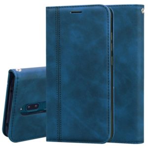 For Xiaomi Redmi 8 Frosted Business Magnetic Horizontal Flip PU Leather Case with Holder & Card Slot & Lanyard(Blue) (OEM)