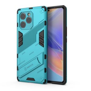 For Honor 60 SE Punk Armor 2 in 1 PC + TPU Shockproof Phone Case with Invisible Holder(Blue) (OEM)
