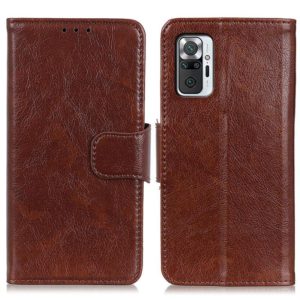 For Xiaomi Redmi Note 10 Pro Nappa Texture Horizontal Flip Leather Case with Holder & Card Slots & Wallet(Brown) (OEM)