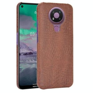 For Nokia 3.4 Shockproof Crocodile Texture PC + PU Case(Brown) (OEM)