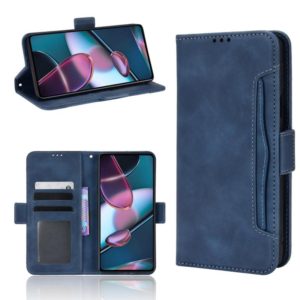 For Motorola Moto Edge 30 Pro/Edge+ 2022/Edge X30 Skin Feel Calf Pattern Leather Phone Case(Blue) (OEM)