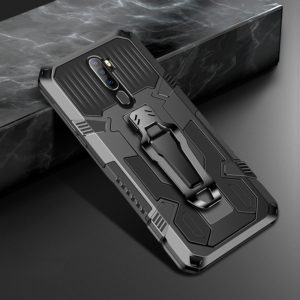 For OPPO A9 (2020) Machine Armor Warrior Shockproof PC + TPU Protective Case(Black) (OEM)