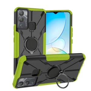 For Infinix Hot 12i Armor Bear Shockproof PC + TPU Phone Case with Ring(Green) (OEM)