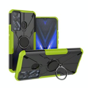 For Tecno Pova Neo Armor Bear Shockproof PC + TPU Phone Case with Ring(Green) (OEM)