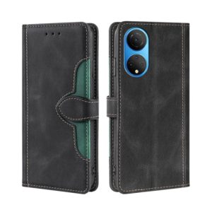 For Honor X7 4G Skin Feel Magnetic Buckle Leather Phone Case(Black) (OEM)