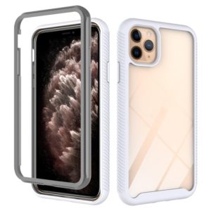 For iPhone 11 Pro Max Starry Sky Solid Color Series Shockproof PC + TPU Protective Case (White) (OEM)