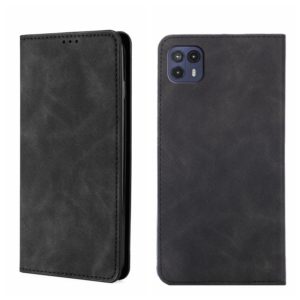 For Motorola Moto G50 5G Skin Feel Magnetic Horizontal Flip Leather Phone Case(Black) (OEM)