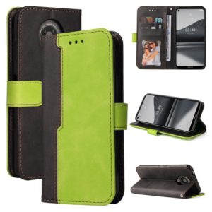 For Nokia 3.4 / 5.4 Business Stitching-Color Horizontal Flip PU Leather Case with Holder & Card Slots & Photo Frame(Green) (OEM)