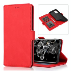 For Samsung Galaxy S20 Ultra 5G Retro Magnetic Closing Clasp Horizontal Flip Leather Case with Holder & Card Slots & Photo Frame & Wallet(Red) (OEM)