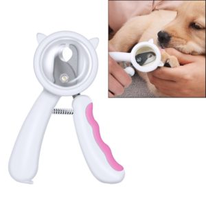 Anti-splash Pet Nail Clippers Stainless Steel Beauty Cleaning Supplies Pet Nail Supplies(Pink) (OEM)