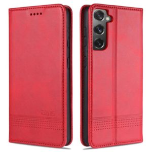 For Samsung Galaxy S21 5G AZNS Magnetic Calf Texture Horizontal Flip Leather Case with Card Slots & Holder & Wallet(Red) (AZNS) (OEM)
