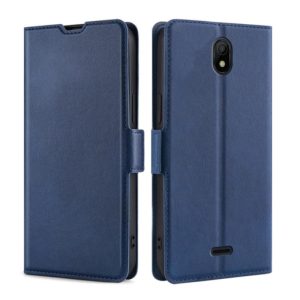 For Nokia C100 Ultra-thin Voltage Side Buckle Horizontal Flip Leather Phone Case(Blue) (OEM)