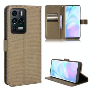 For ZTE Axon 30 Ultra 5G Diamond Texture Leather Phone Case(Brown) (OEM)
