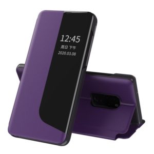 For Huawei Mate 20 Attraction Flip Holder Leather Phone Case(Purple) (OEM)