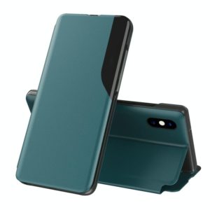 For iPhone X / XS Attraction Flip Holder Leather Phone Case(Green) (OEM)
