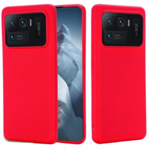 For Xiaomi Mi 11 Ultra Solid Color Liquid Silicone Dropproof Full Coverage Protective Case(Red) (OEM)