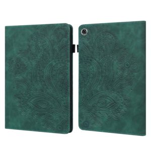 For Samsung Galaxy Tab A8 10.5 2021 Peacock Embossed Pattern Leather Tablet Case(Green) (OEM)