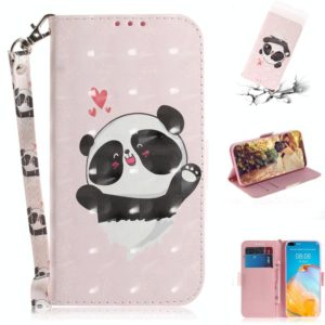 For Huawei P40 3D Painting Horizontal Flip Leather Case with Holder & Card Slot & Wallet & Lanyard(Caring bear) (OEM)