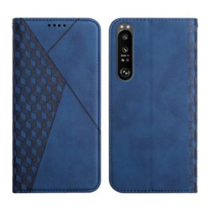 For Sony Xperia 1 III Diamond Splicing Skin Feel Magnetic Leather Phone Case(Blue) (OEM)