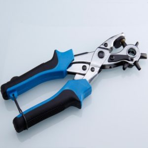 Multifunctional Belt Hole Puncher with 6 Holes Leather Hole Punch for Leather Belts Cards Paper Fabric(Blue) (OEM)