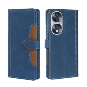 For Honor 70 Skin Feel Magnetic Buckle Leather Phone Case(Blue) (OEM)