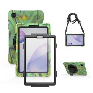 For Samsung Galaxy Tab A 8.4 2020 T307U Shockproof Colorful Silicone + PC Protective Case with Holder & Shoulder Strap & Hand Strap & Screen Protector(Camouflage) (OEM)