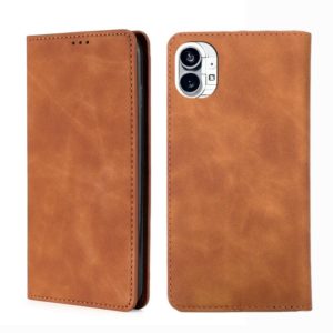 For Nothing Phone 1 Skin Feel Magnetic Horizontal Flip Leather Phone Case(Light Brown) (OEM)