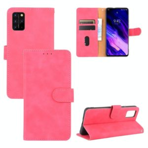 For UMIDIGI S5 Pro Solid Color Skin Feel Magnetic Buckle Horizontal Flip Calf Texture PU Leather Case with Holder & Card Slots & Wallet(Rose Red) (OEM)