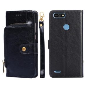 For Tecno Pop 2/Pop 2 F/Pop 2 Pro/Pop 2 Power/Itel P13/B1F Zipper Bag Leather Phone Case(Black) (OEM)