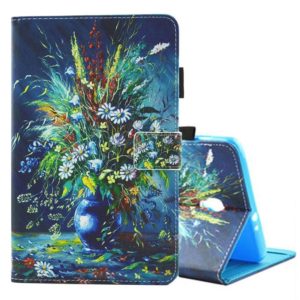 For Galaxy Tab A 8.0 / T380 & T385 Vase Pattern Horizontal Flip Leather Case with Holder & Card Slots (OEM)
